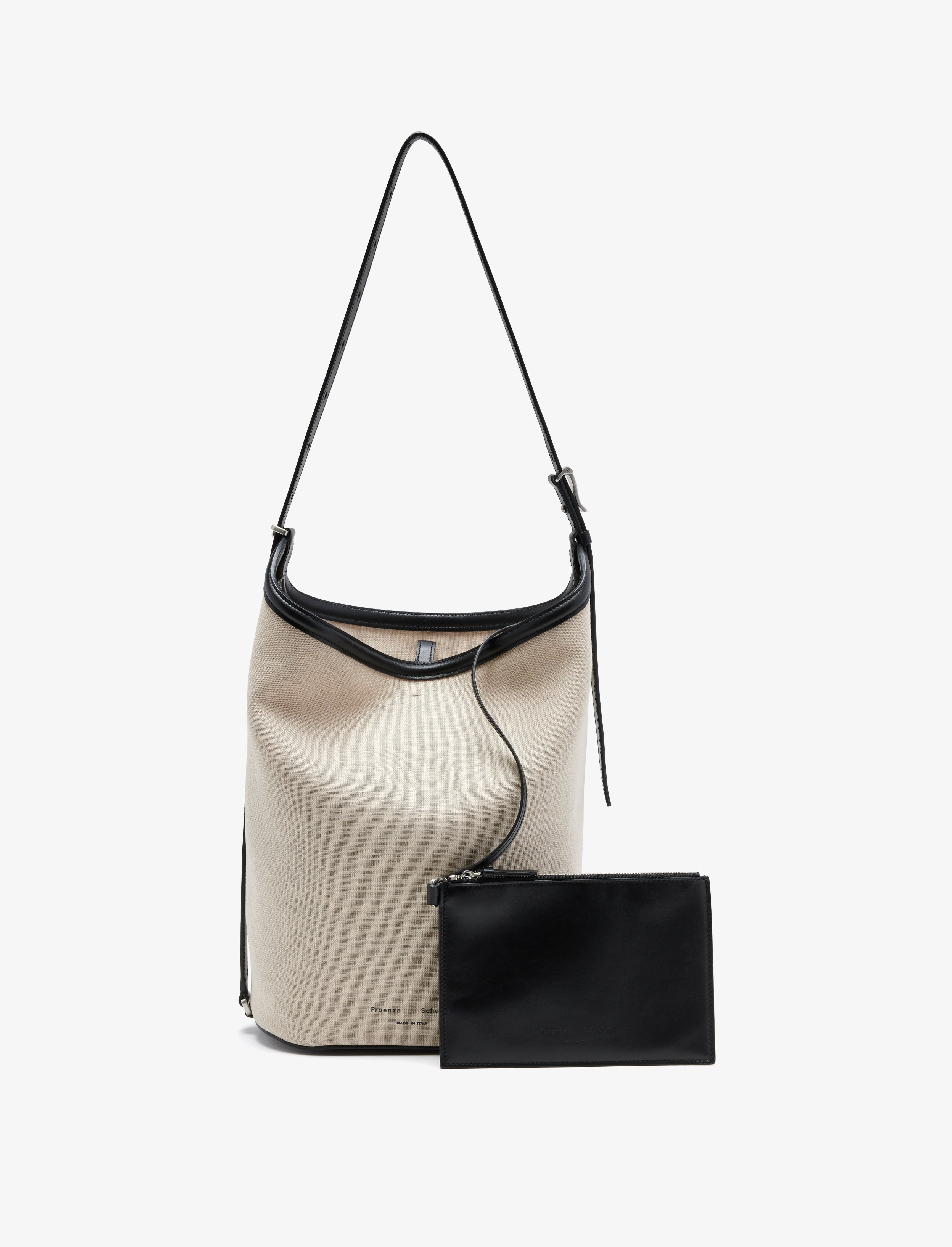 Brant Bucket Bag in Natural Linen - 6