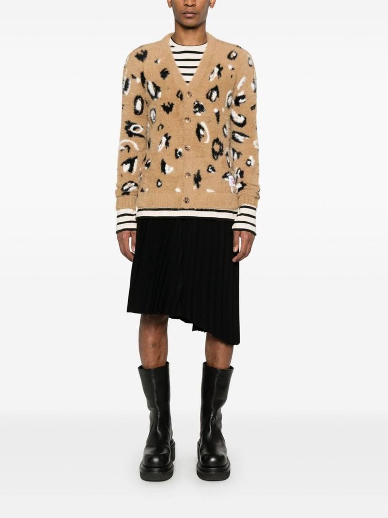 CHARLES JEFFREY LOVERBOY brushed-finish patch-logo cardigan outlook