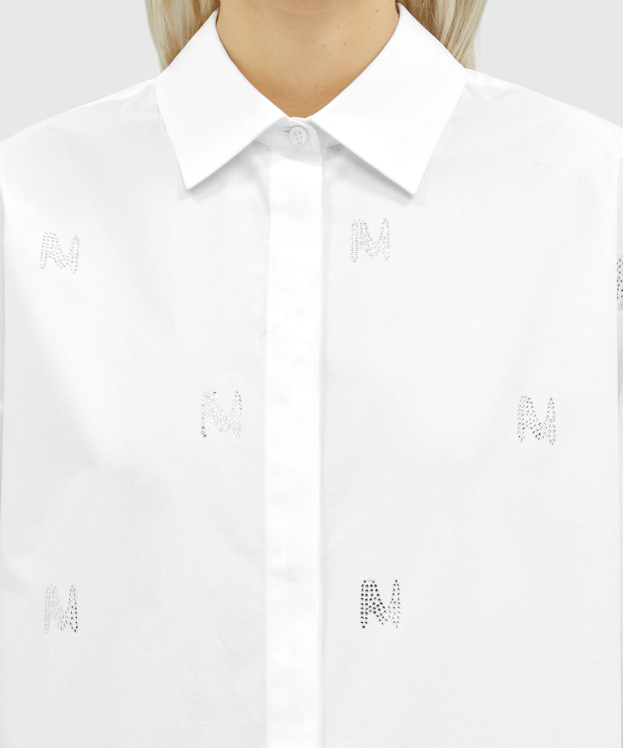 Poplin shirt with "TheMwave" pattern - 5