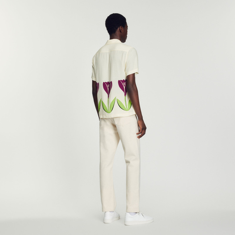 Floaty shirt with tulip print 6