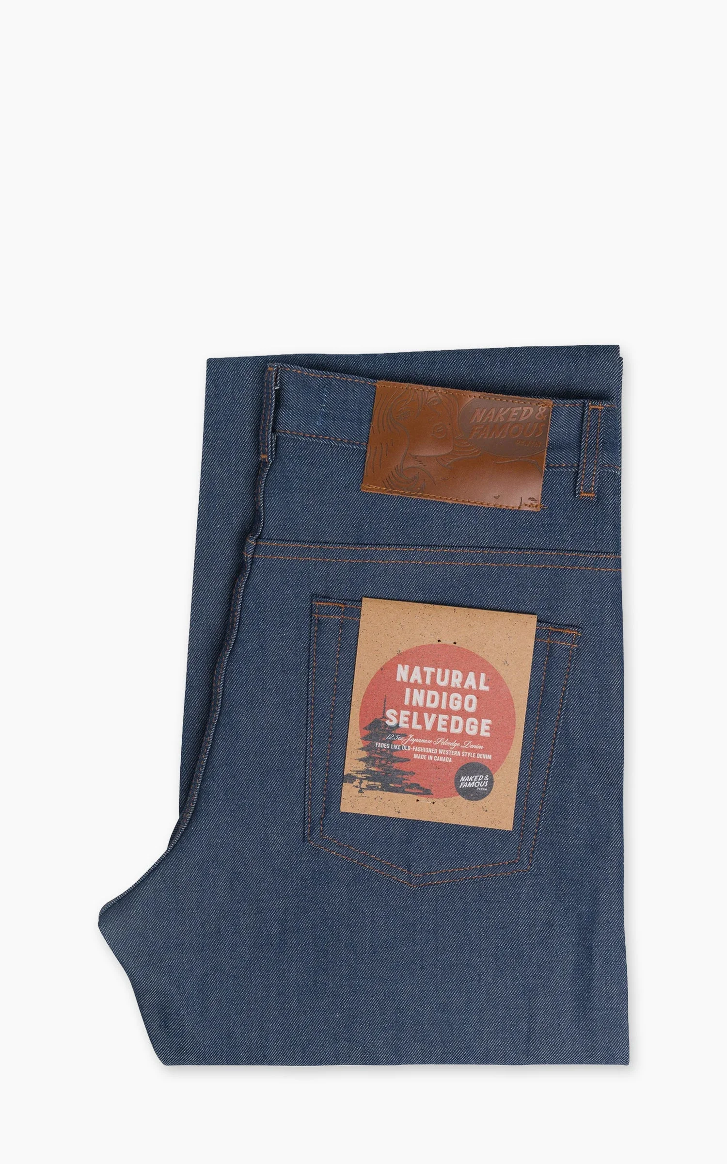 NAKED & FAMOUS DENIM GROOVY GUY NATURAL INDIGO SELVEDGE 12.5OZ - 1