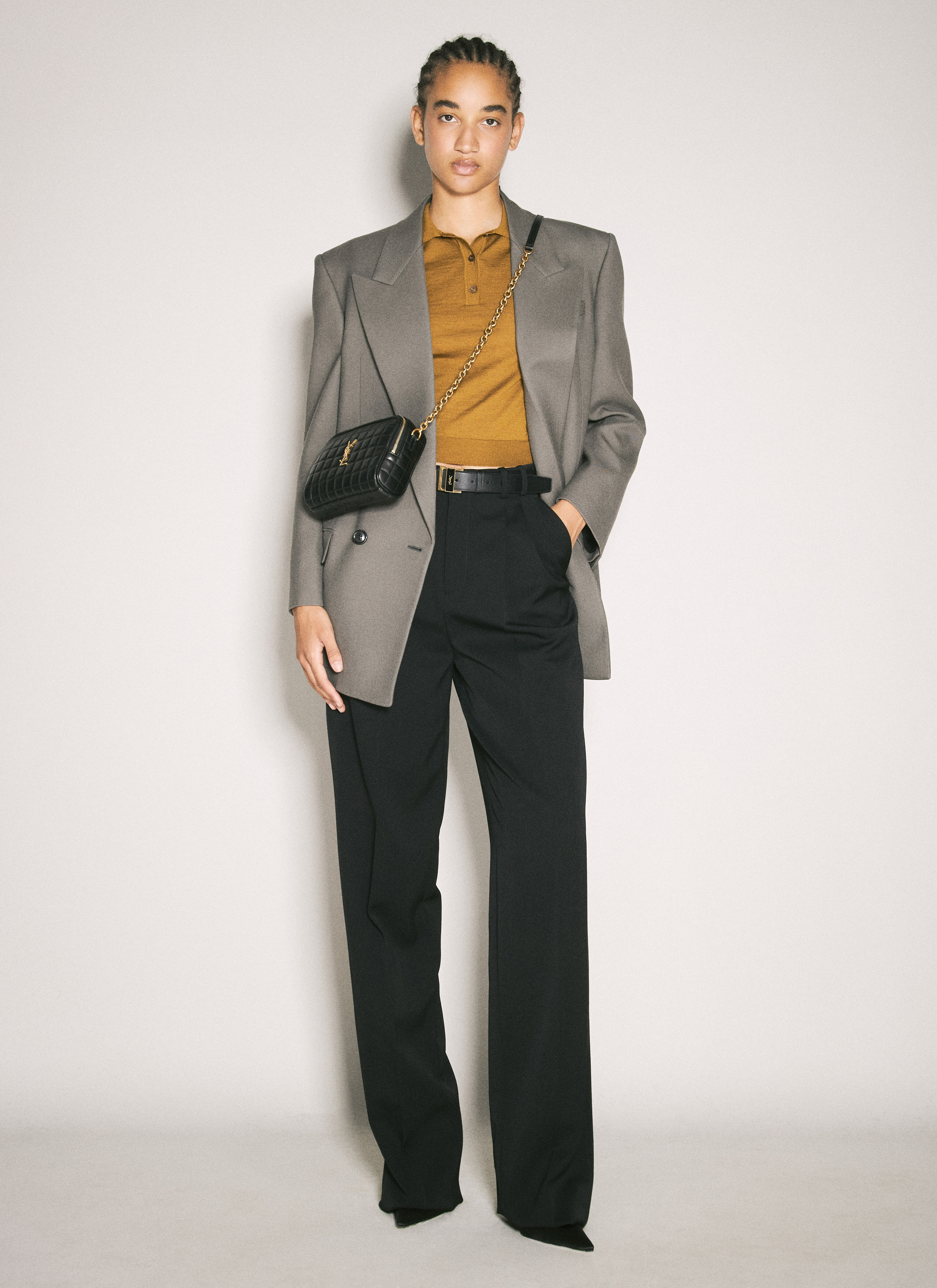 Wide-Leg Wool Pants - 4