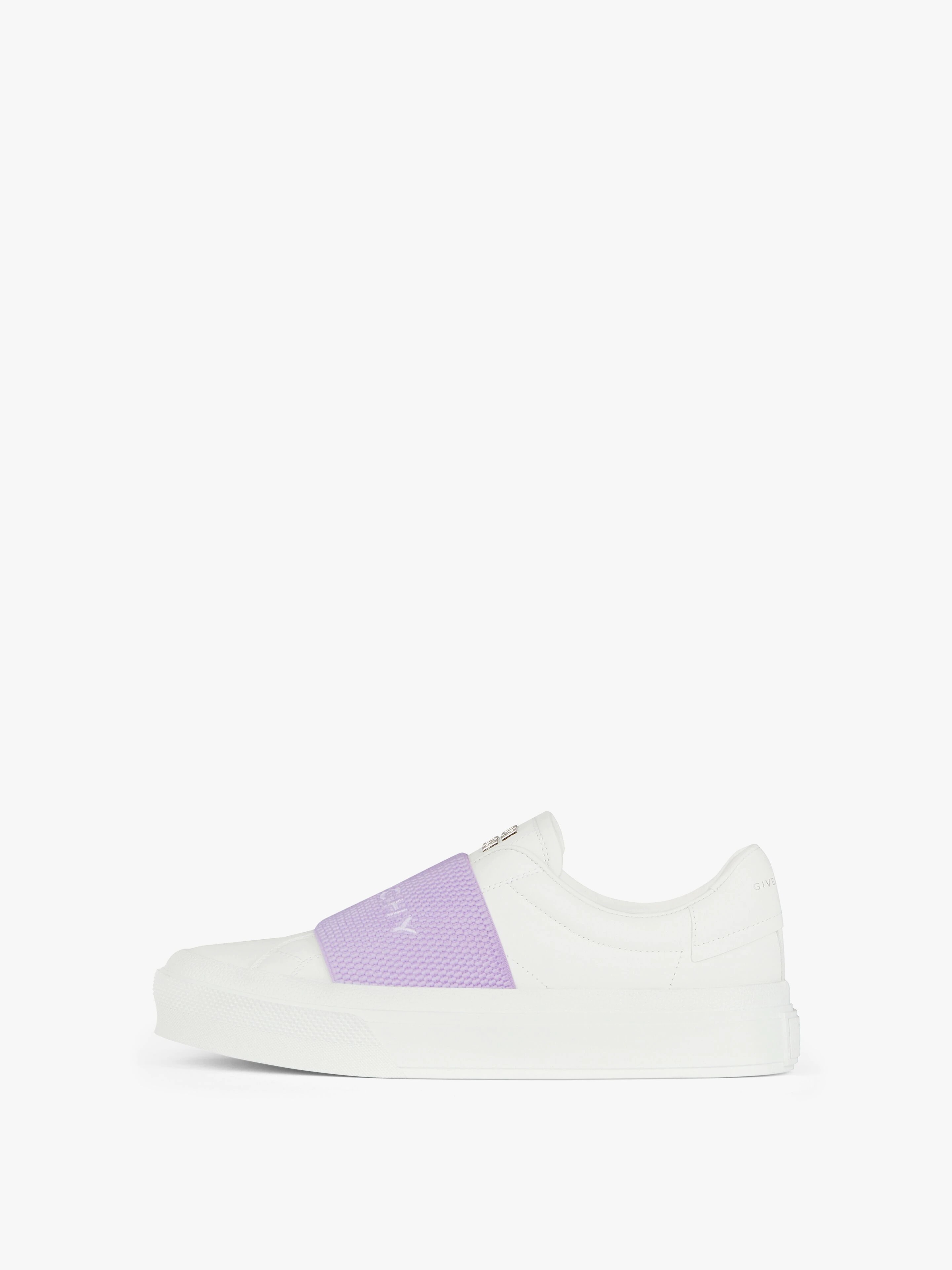 SNEAKERS CITY SPORT IN LEATHER WITH GIVENCHY WEBBING - 3