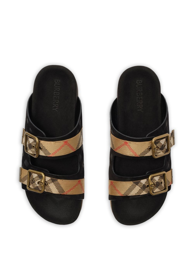 Check suede Urchin sandals 3