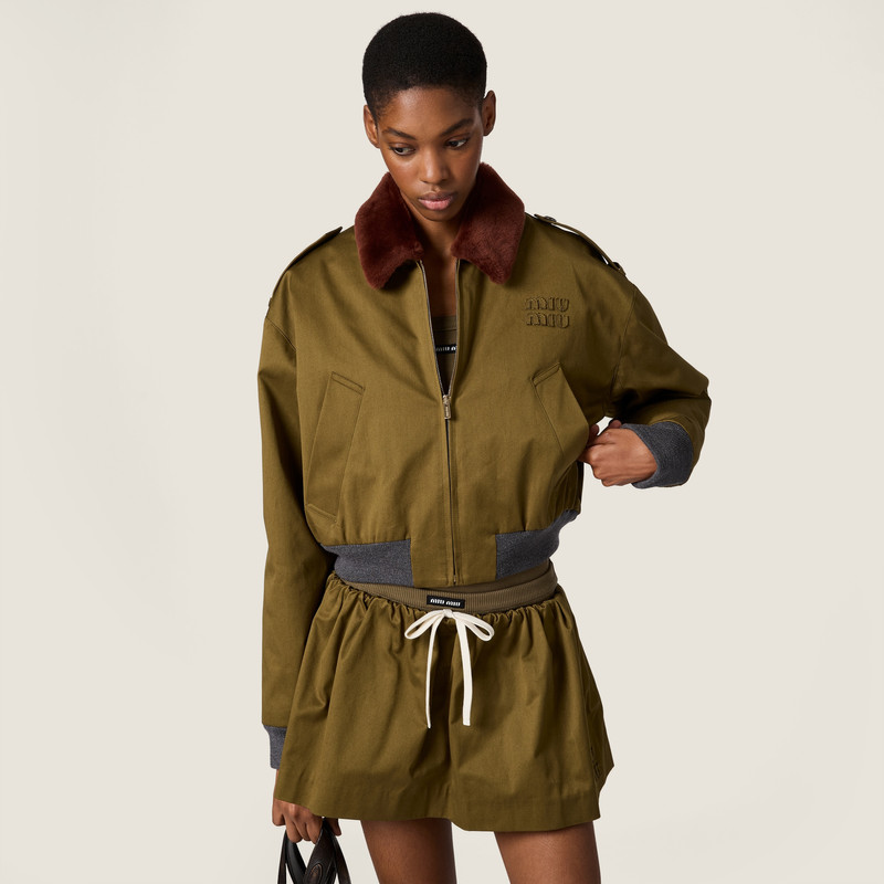Cotton satin bomber jacket 5