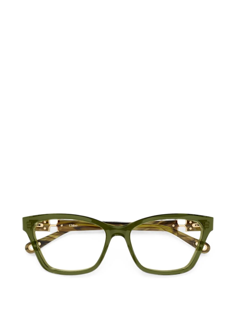 geometric-frame glasses - 1