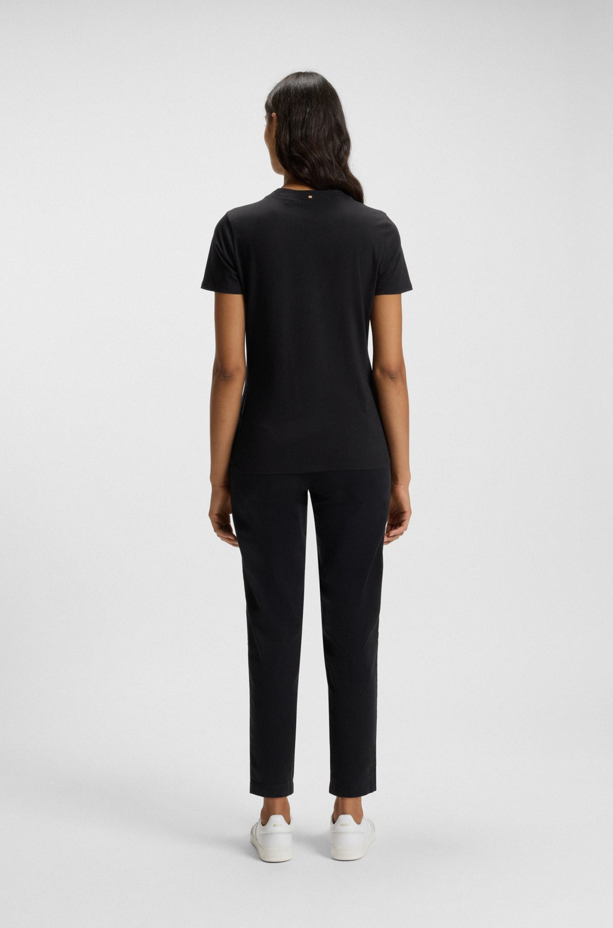 COTTON-JERSEY REGULAR-FIT T-SHIRT WITH CONTRAST LOGO - 4