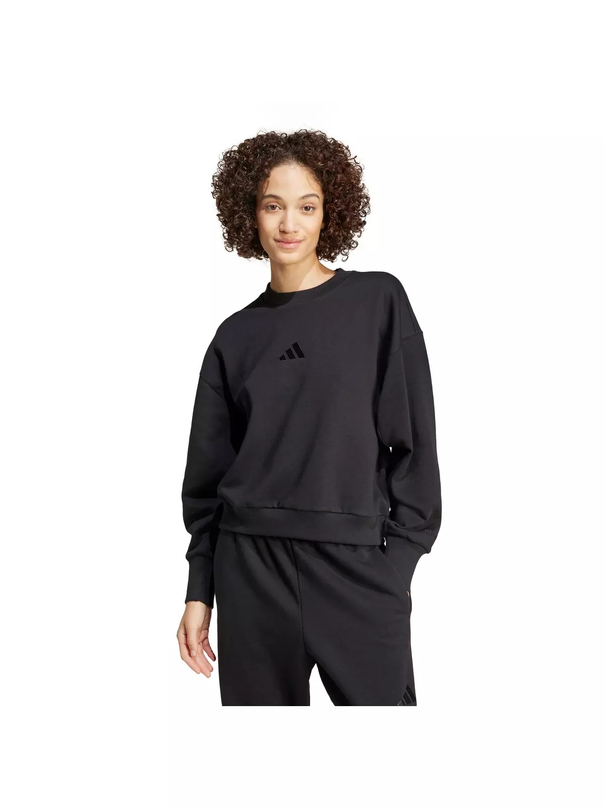 Women's ALL SZN Fleece Loose Sweatshirt - Black - 3