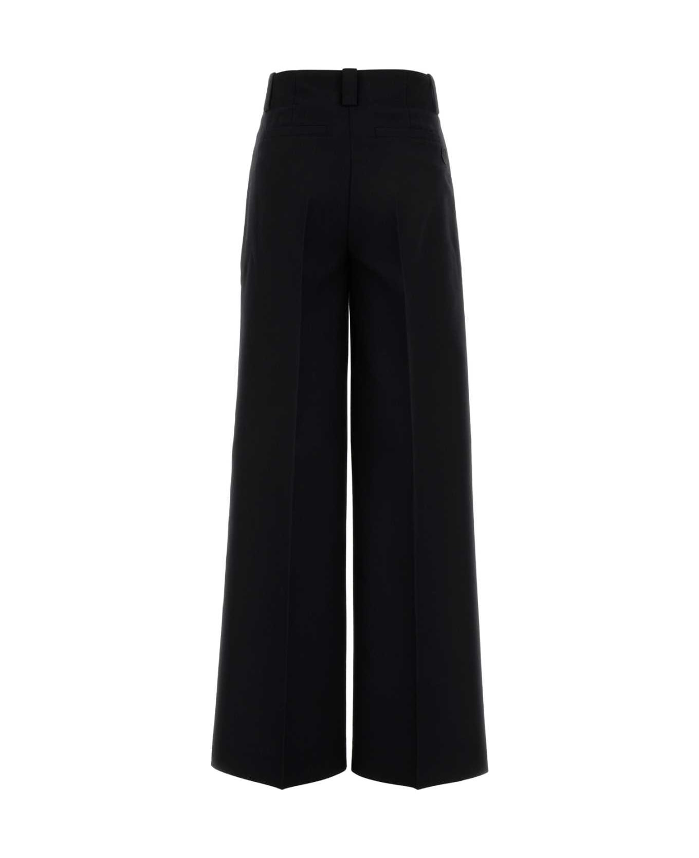 Black Polyester Blend Palazzo Pant - 2