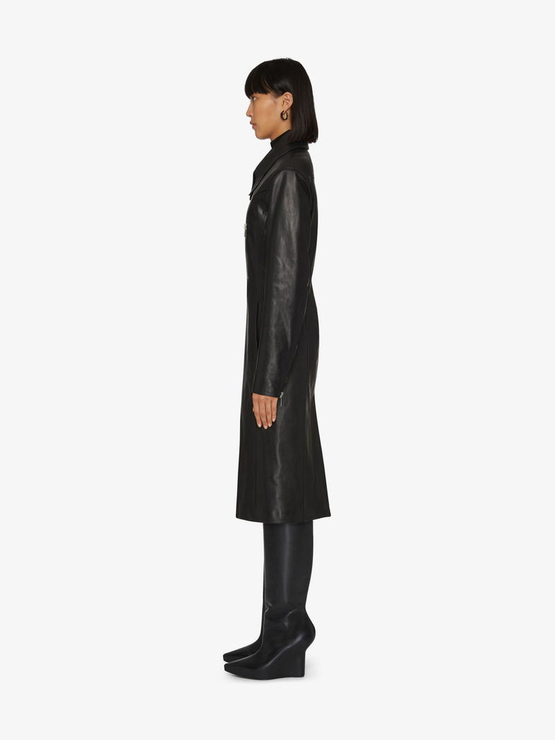 ZIPPED COAT WITH ZIP DETAILS IN LEATHER 3