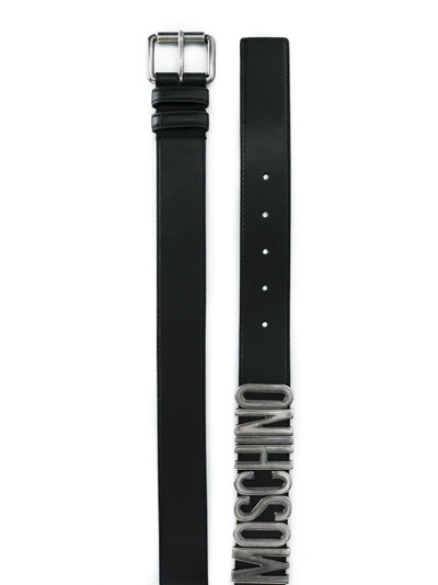 Moschino logo plaque belt outlook