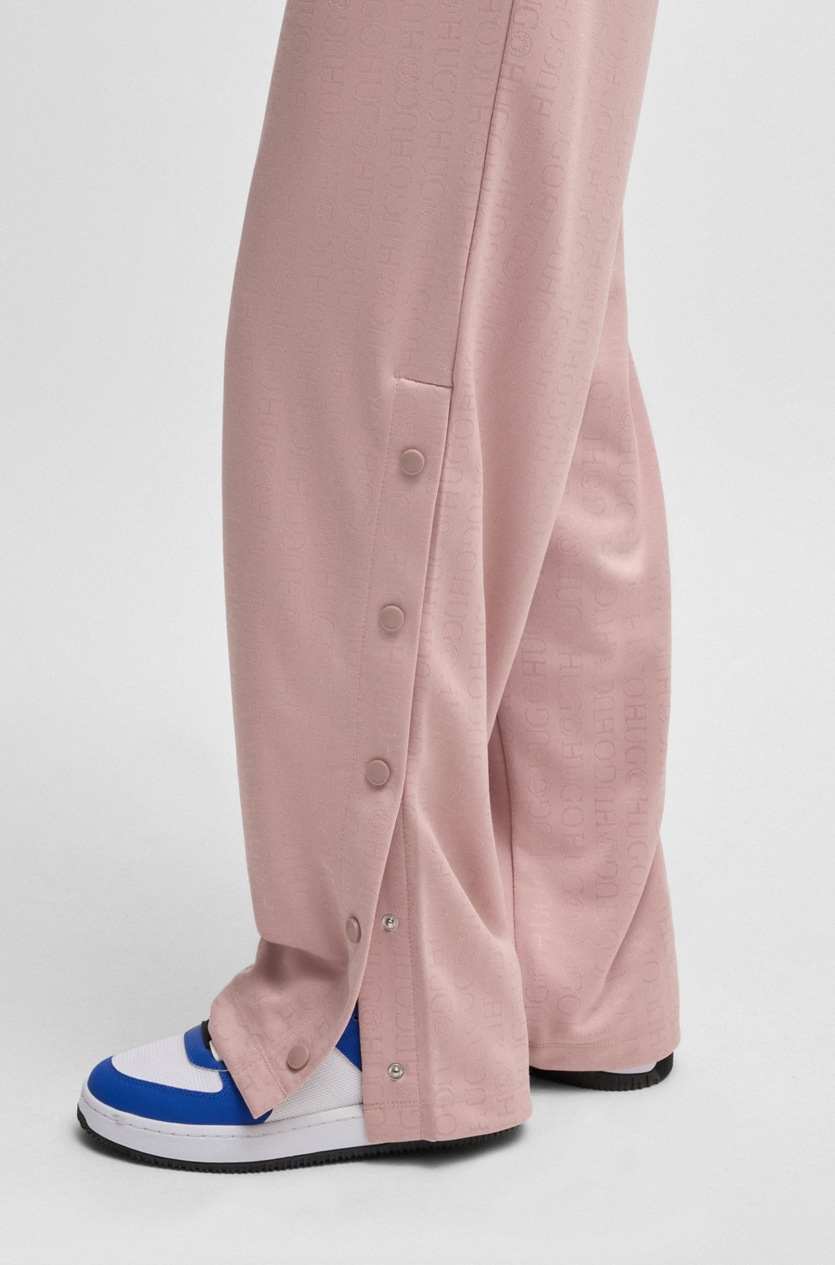 OVERSIZE-FIT TRACKSUIT BOTTOMS WITH LOGO JACQUARD - 5