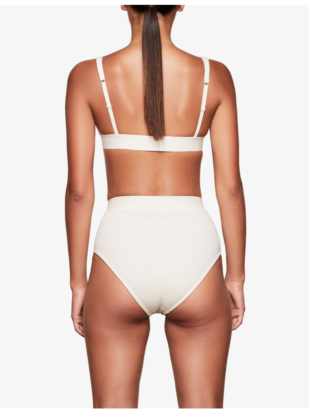 Ribbed stretch-cotton bralette - 4