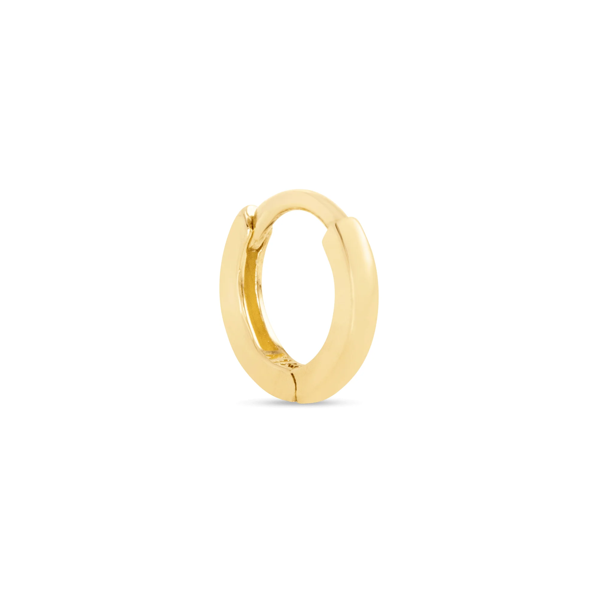 Second Hole Teeny Gold Huggie Clicker Earring - 1