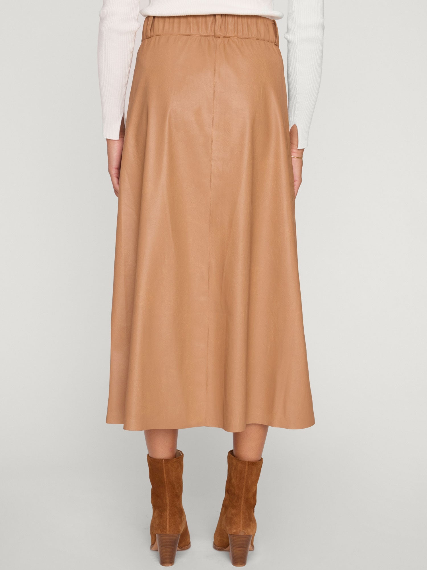 The Mica Vegan Leather Skirt - 5