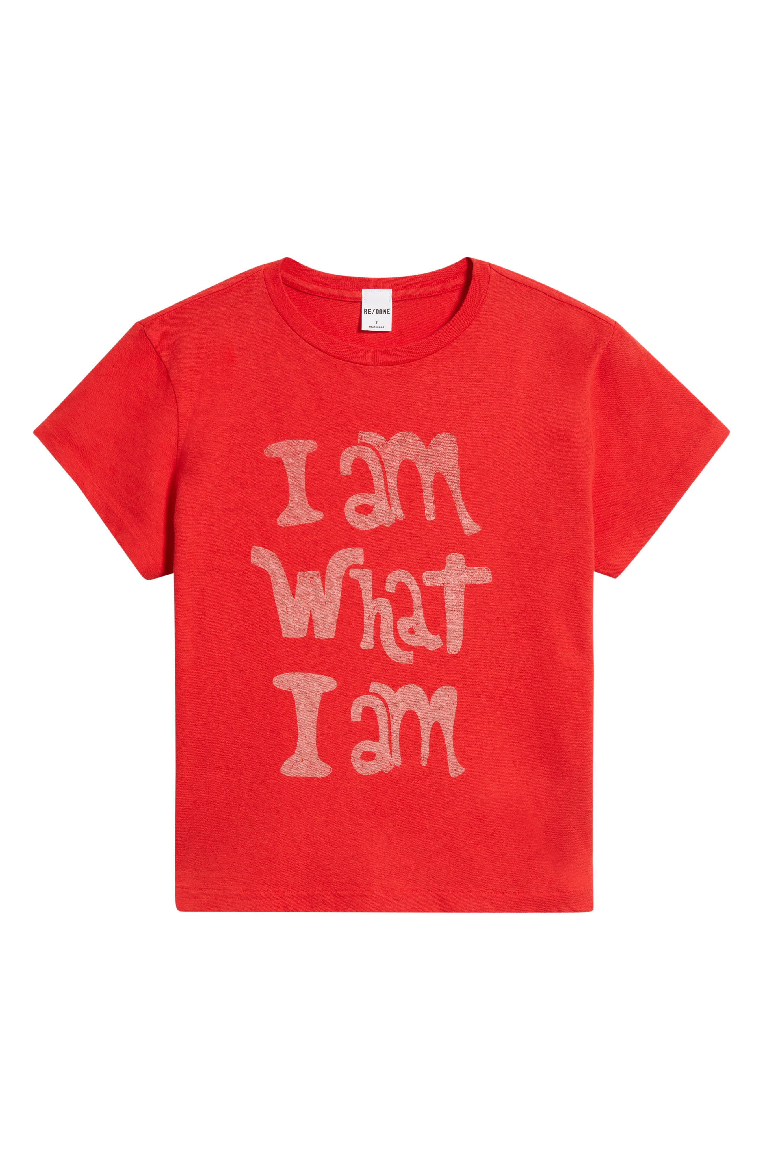 Re/Done I Am What I Am Graphic T-Shirt in Roja at Nordstrom - 5