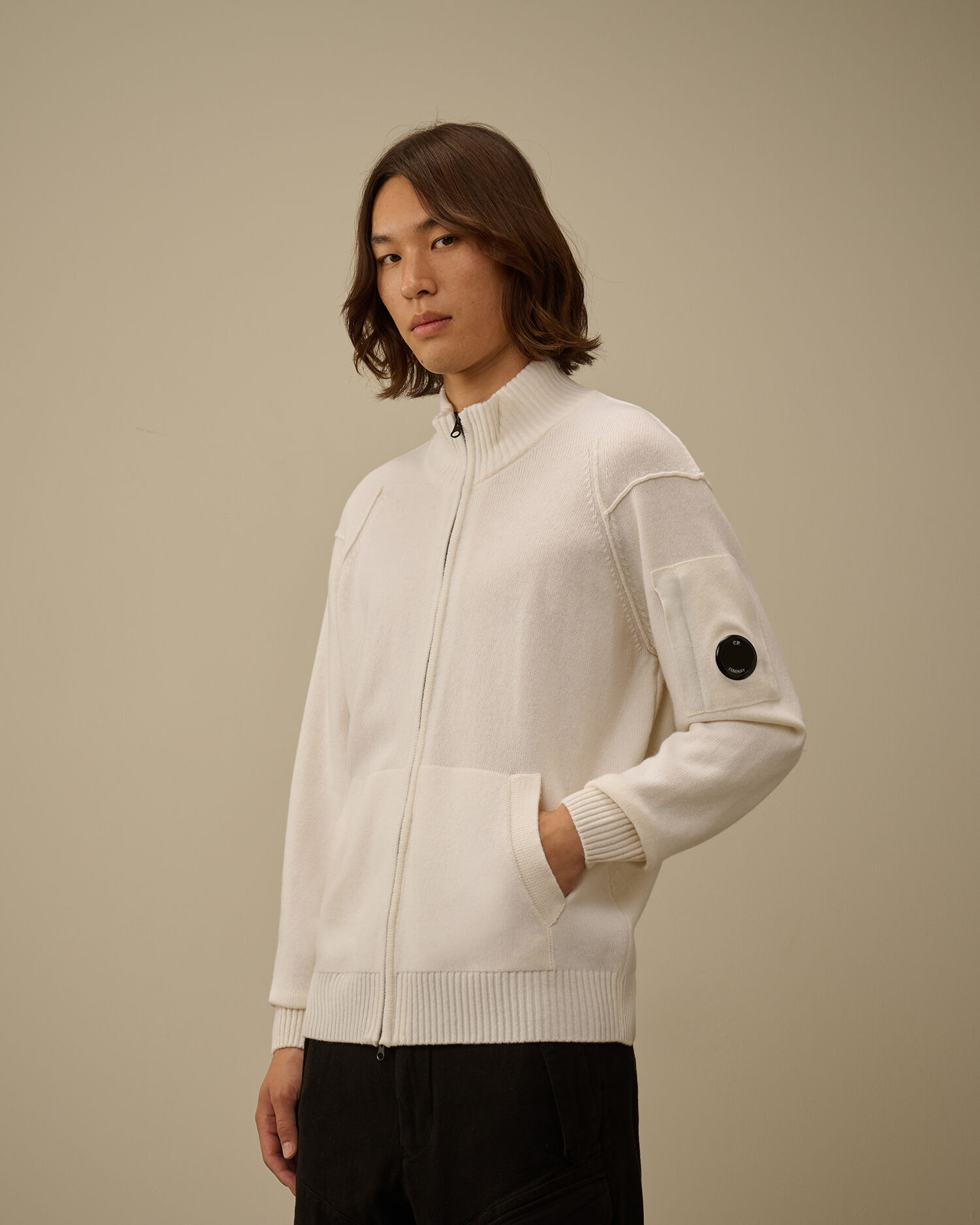 Lambswool GRS Full Zip Sweater - 3