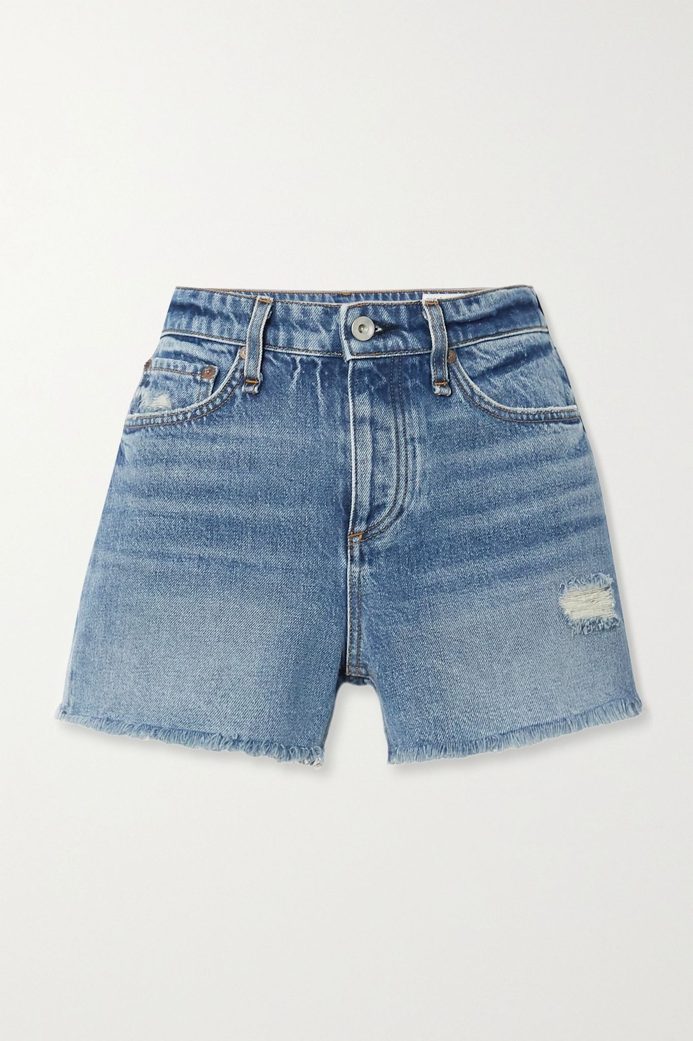 Dre distressed denim shorts - 1