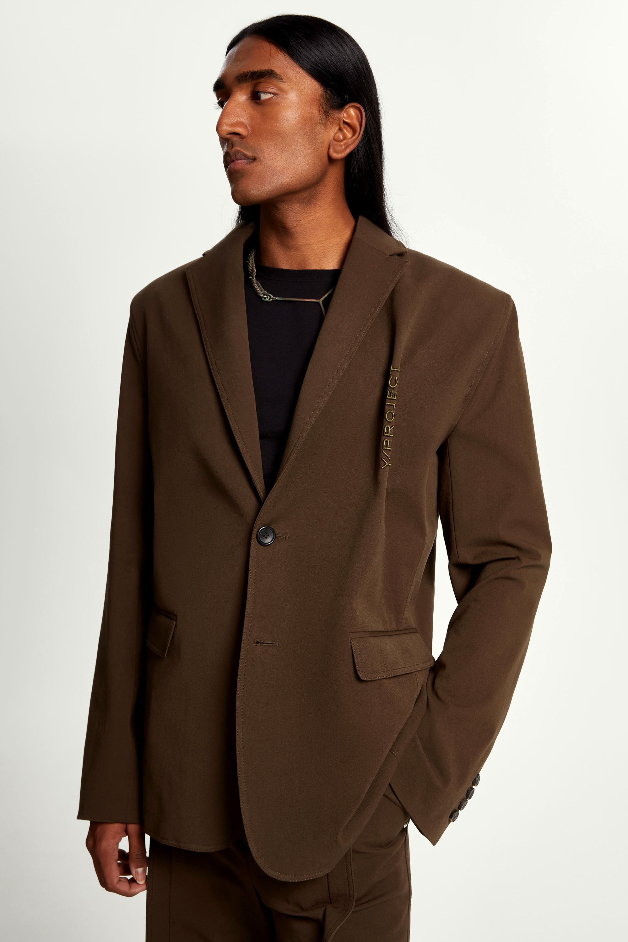 Pinched Logo Blazer - 4