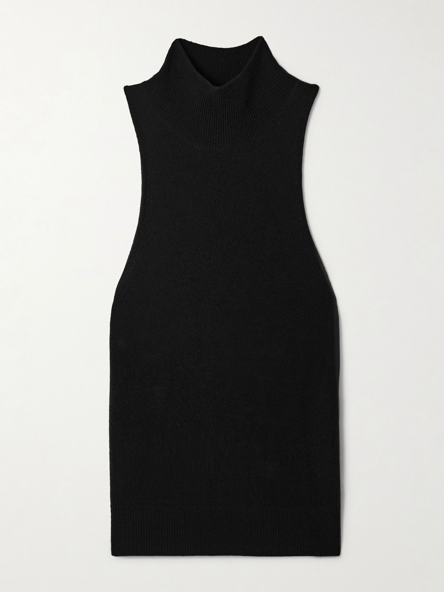 Hansen merino wool and cashmere-blend turtleneck tank Black - 1