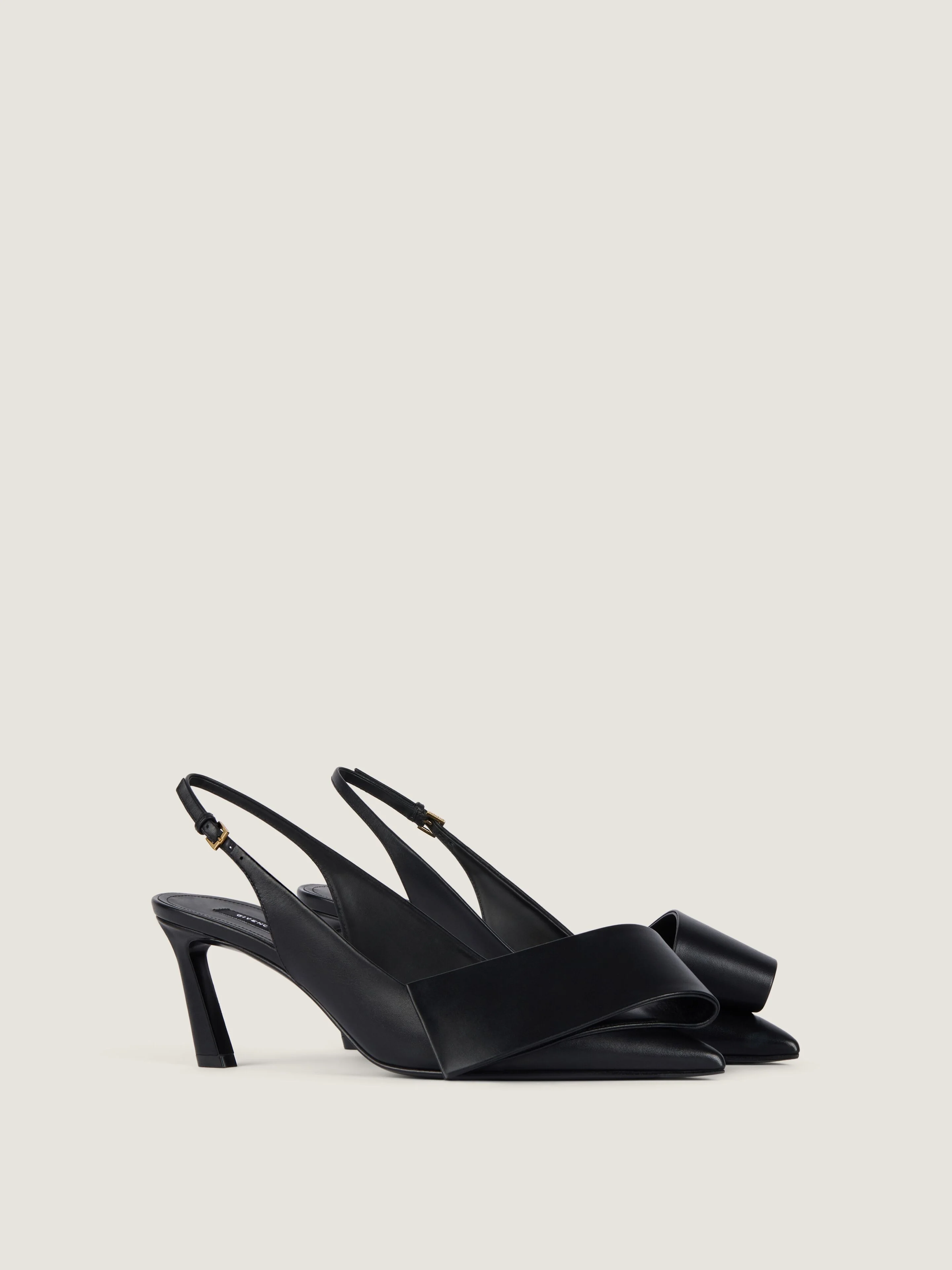 TWISTED RIBBON SLINGBACKS PUMPS IN LEATHER - 1