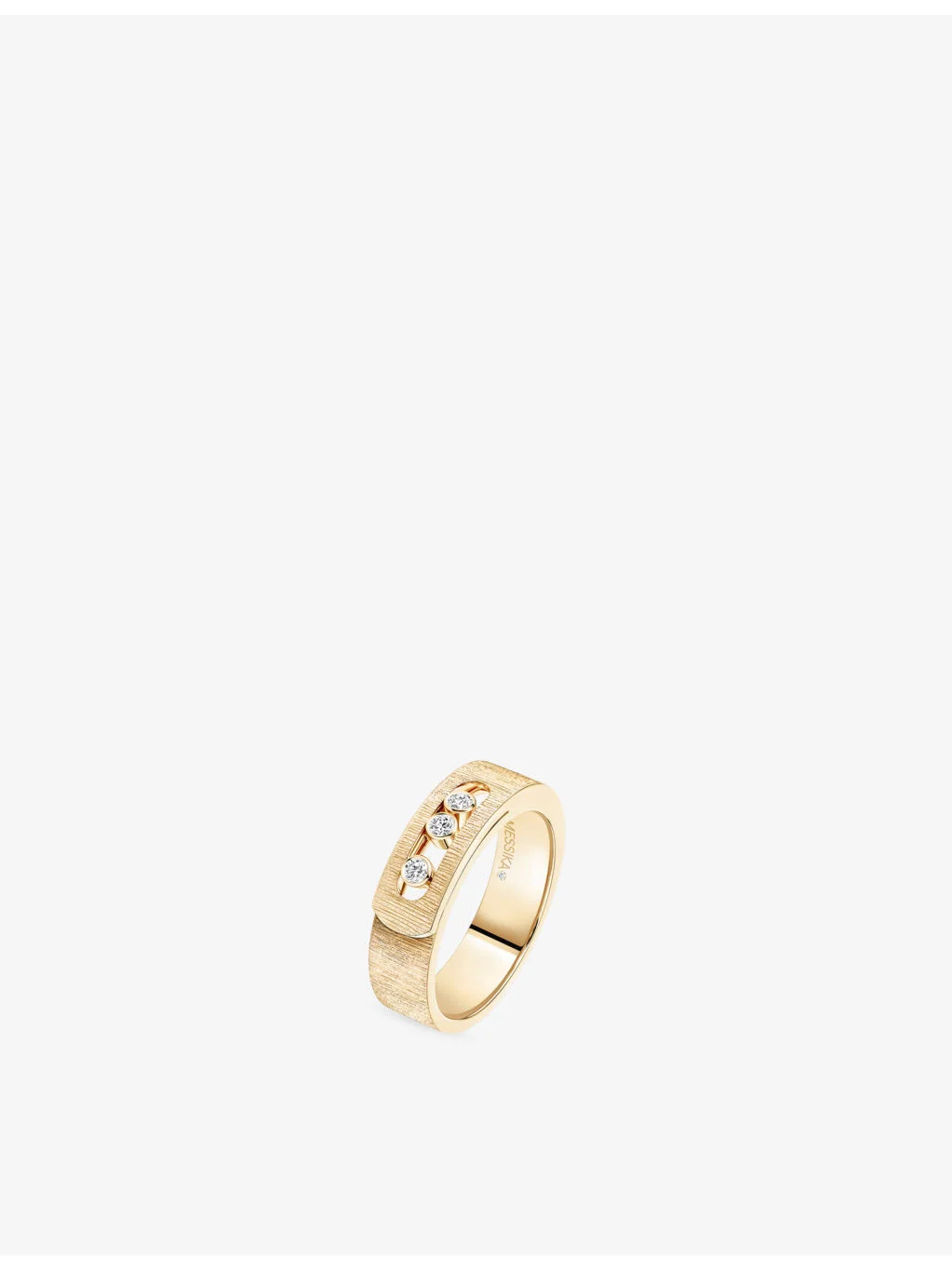 Move Noa Chiseled 18ct Gold And 0.1ct Diamond Ring - 1