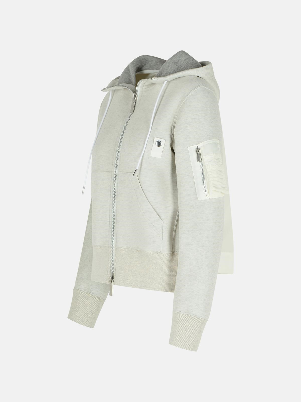 GREY COTTON BLEND SWEATSHIRT - 2