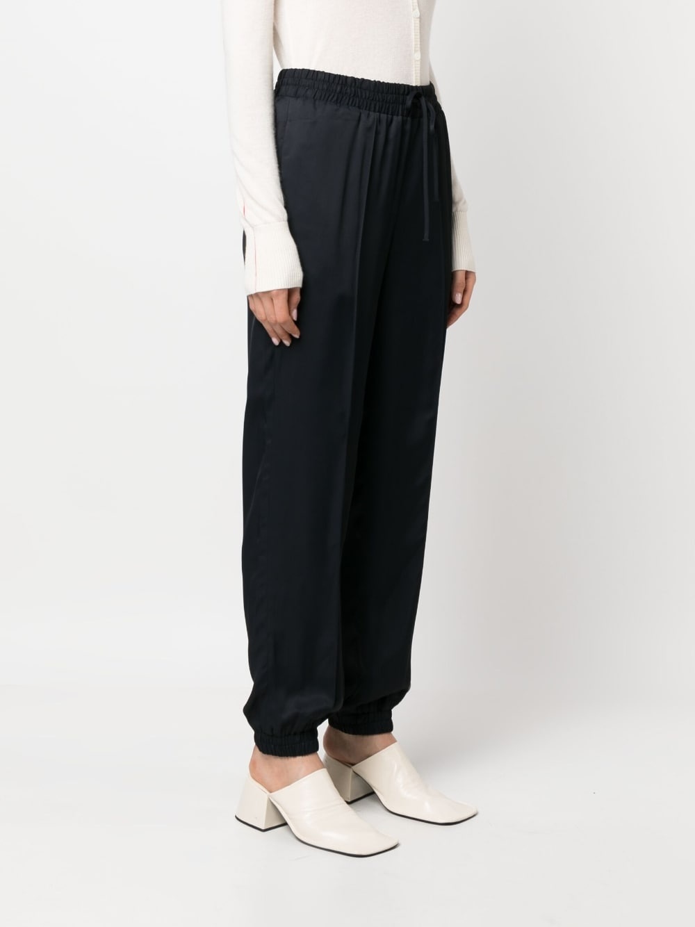 drawstring tapered trousers - 3