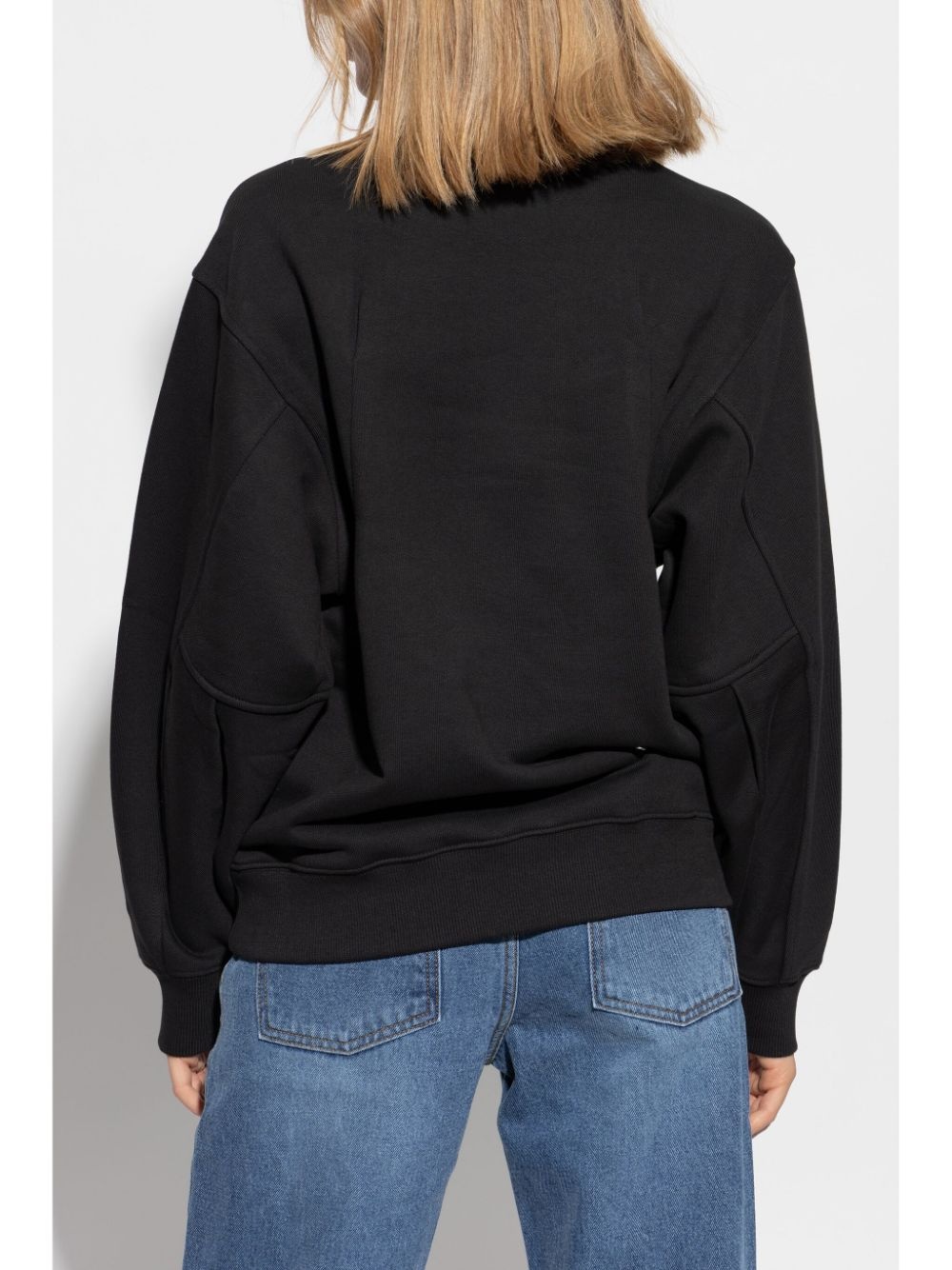 logo embroidered crew neck sweater - 4