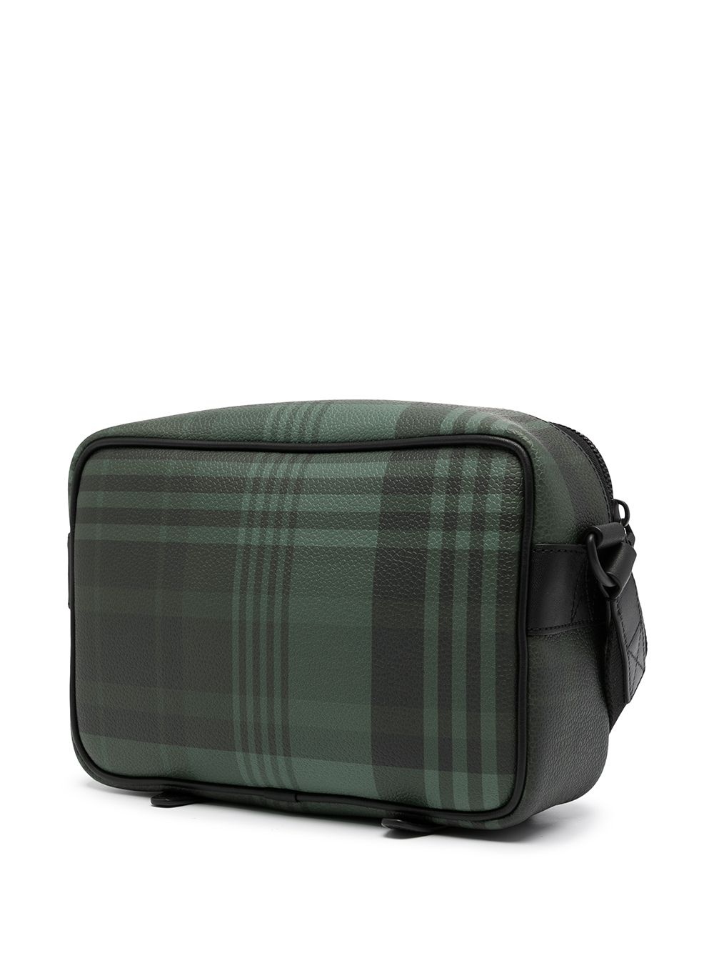 tartan check print messenger bag - 3