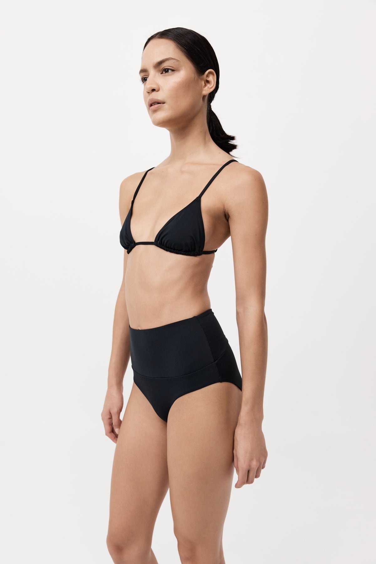 High Waisted Briefs - Black - 4