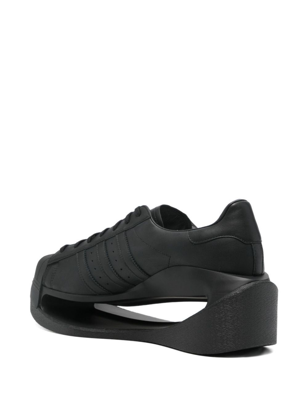 platform leather trainers - 3