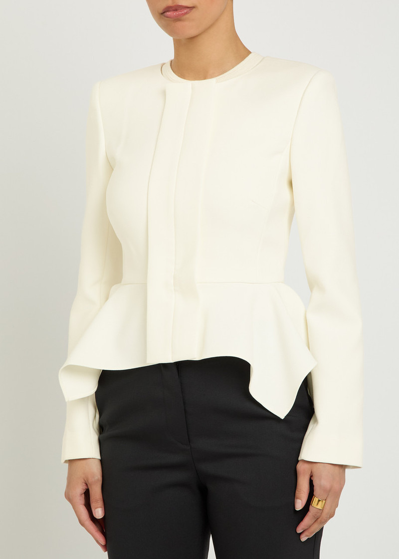ROLAND MOURET Roland Mouret Peplum Crepe Jacket outlook