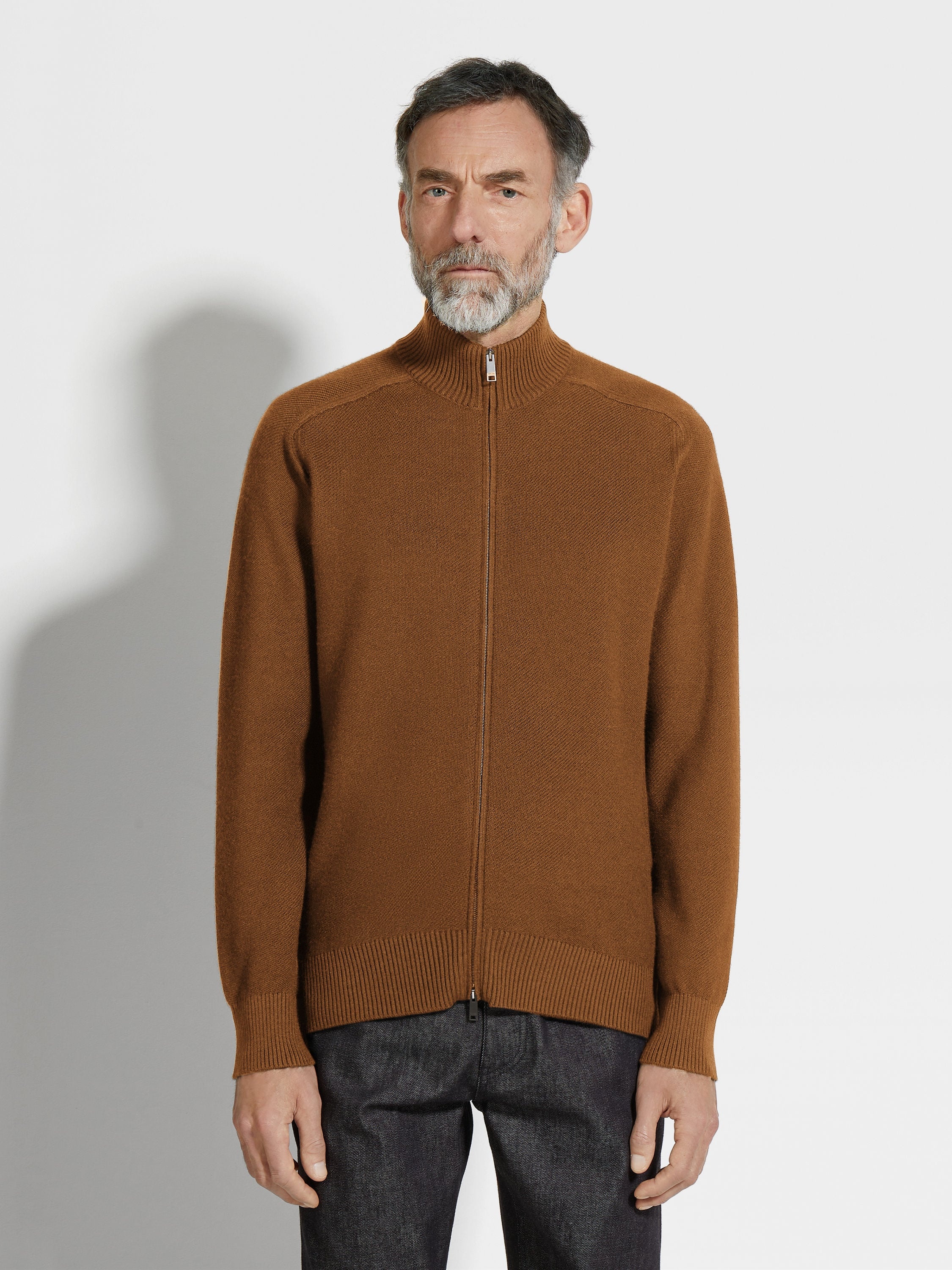 DARK FOLIAGE CASHSETA FULL ZIP CARDIGAN - 4