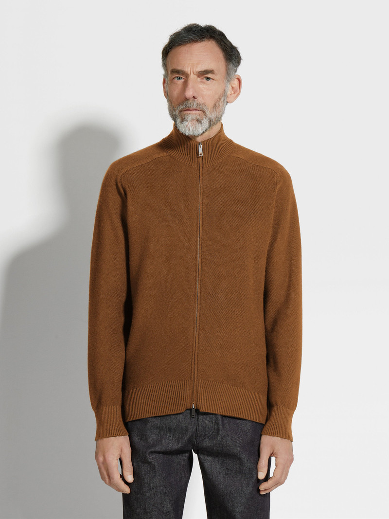 DARK FOLIAGE CASHSETA FULL ZIP CARDIGAN 4