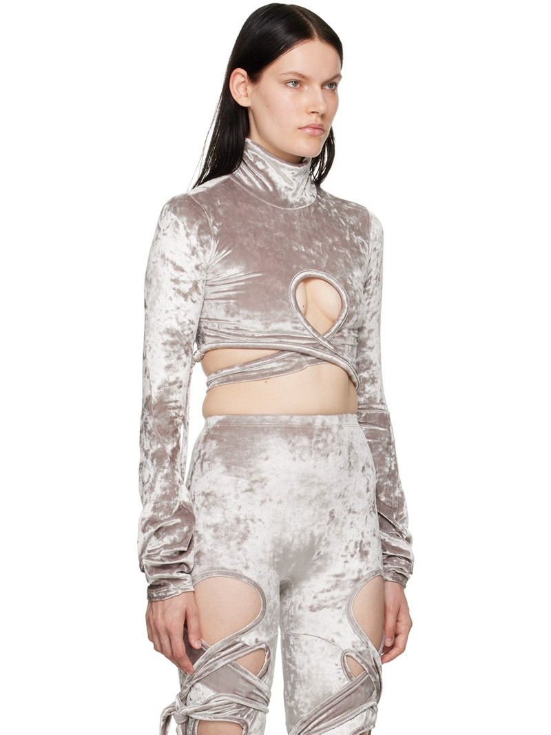 Silver Wrap Loop Turtleneck 2