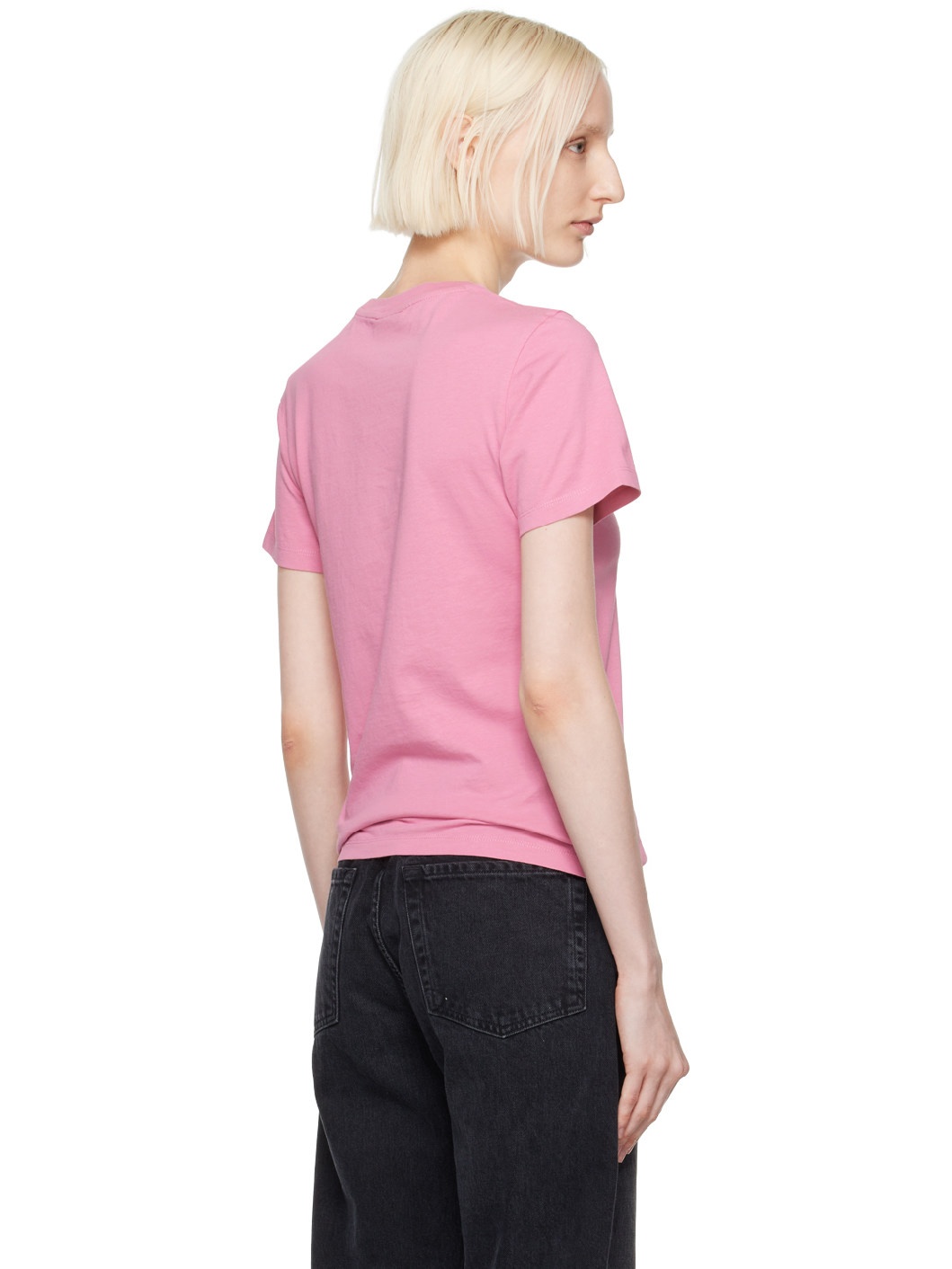Pink Fox Head Patch Regular T-shirt - 3