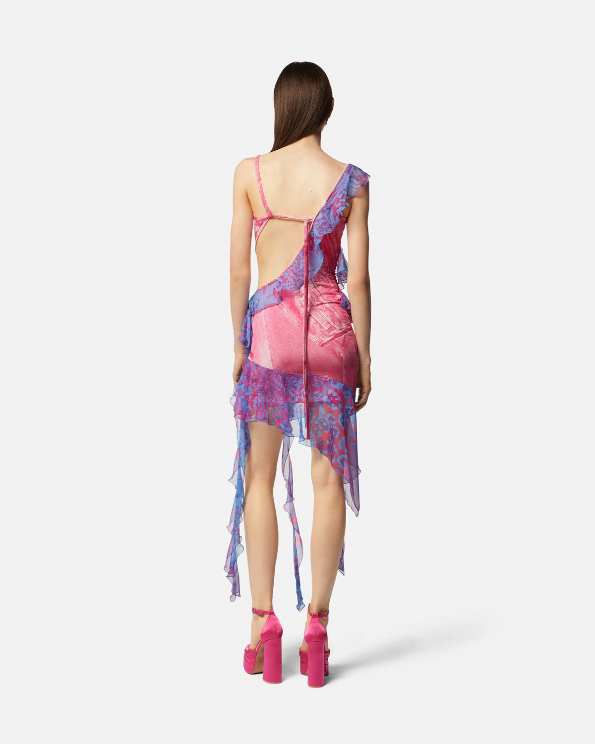 Animalier Ruffled Mini Dress - 4