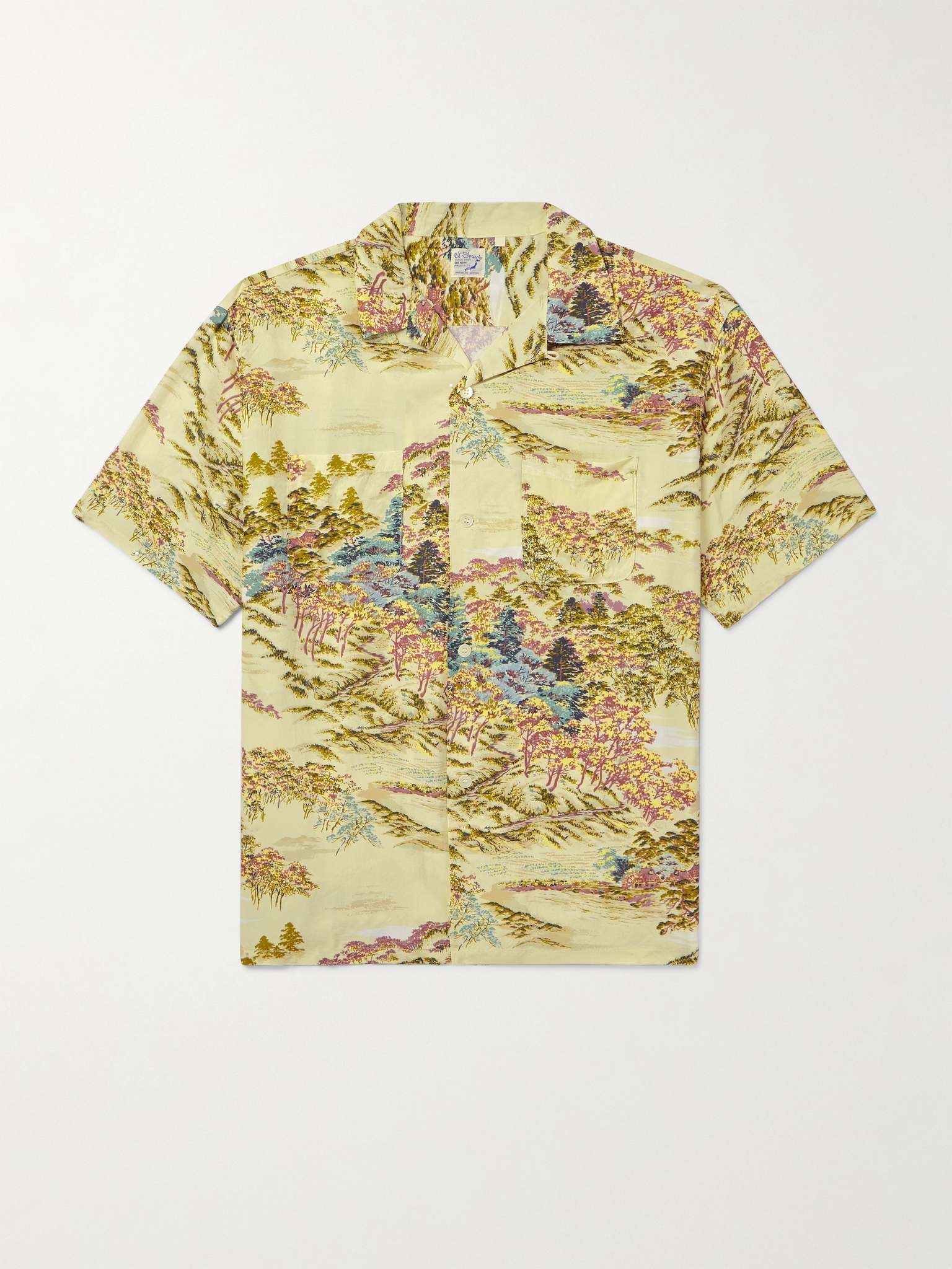 Convertible-Collar Printed Woven Shirt - 1