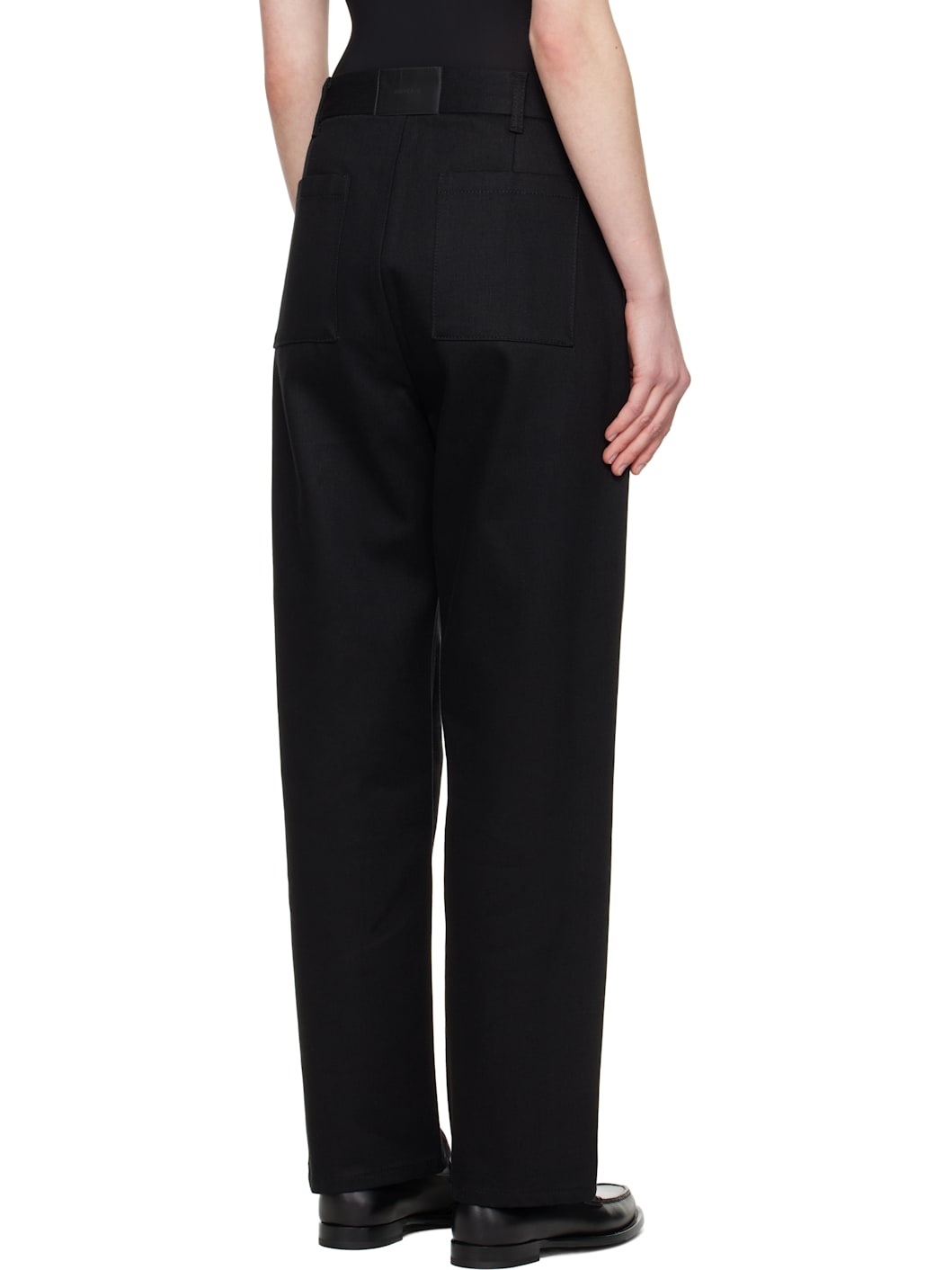 Black Tapered Fit Jeans - 3