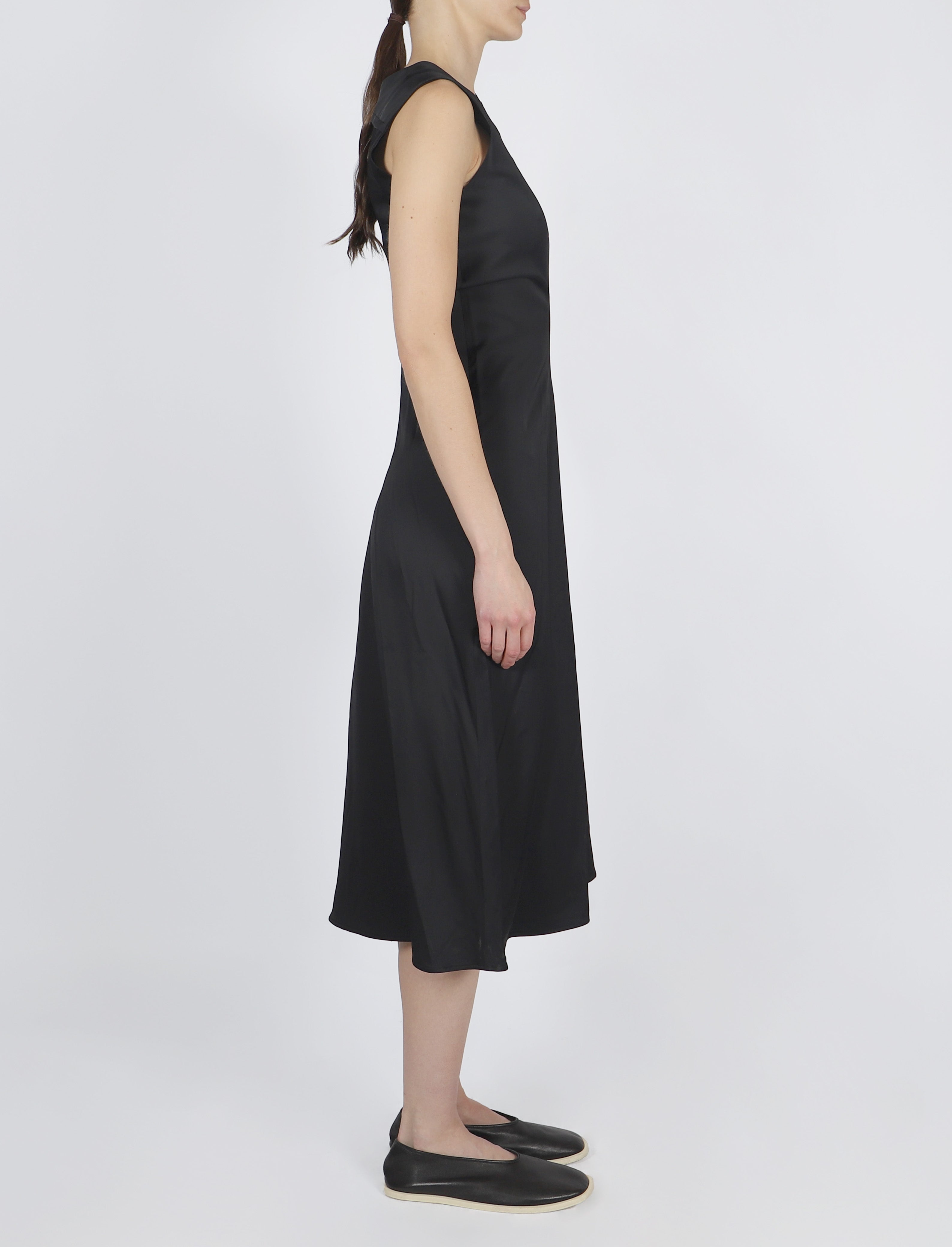 Ella Dress in Matte Satin - 3