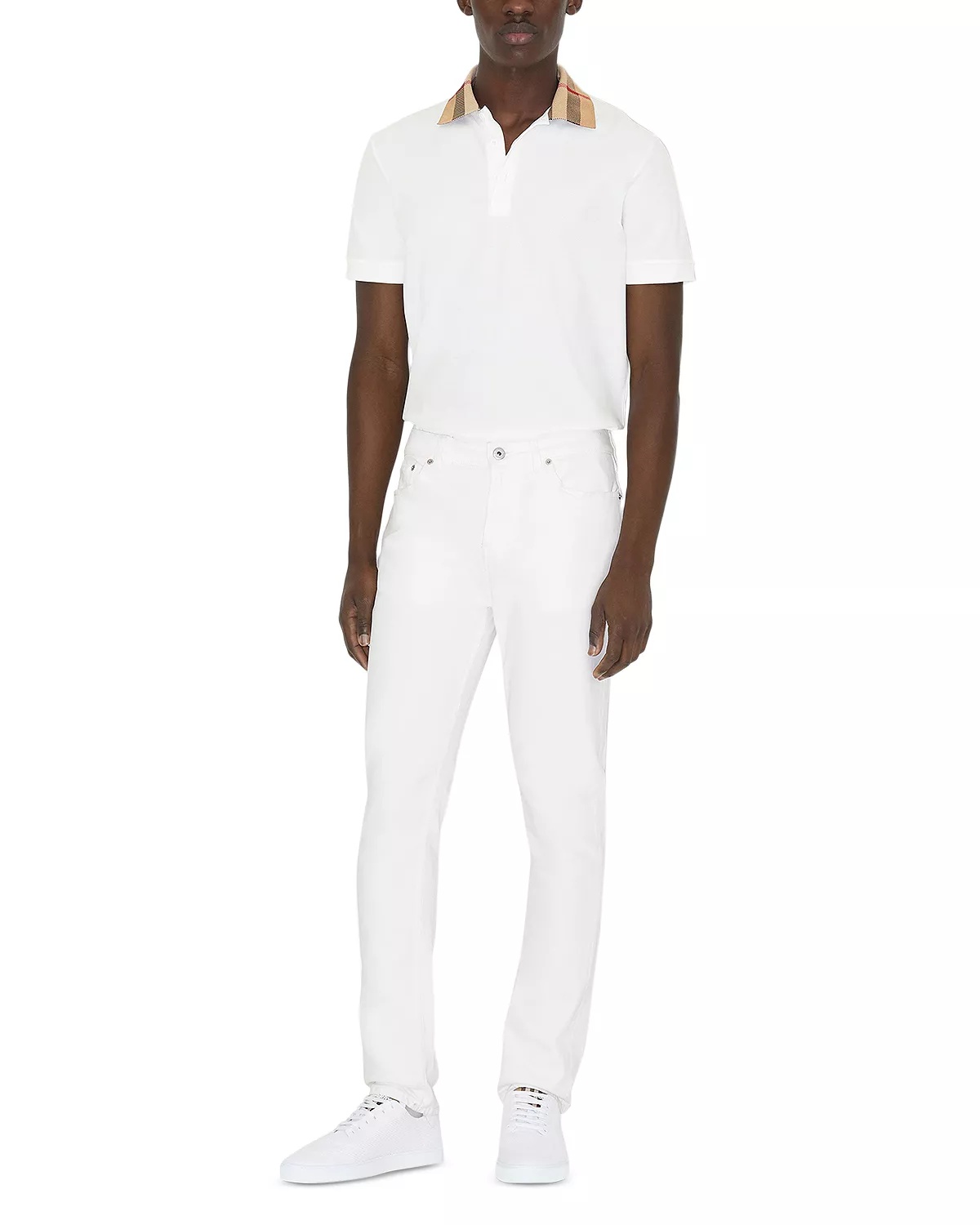Cody Cotton Piqué Check Collar Slim Fit Polo Shirt - 2