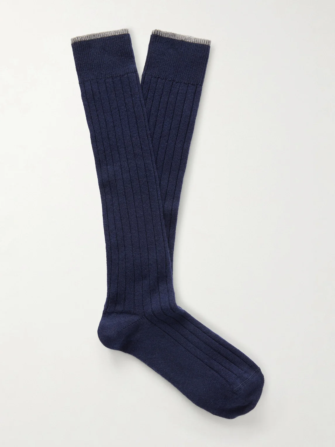 Ribbed Cashmere Socks - 1