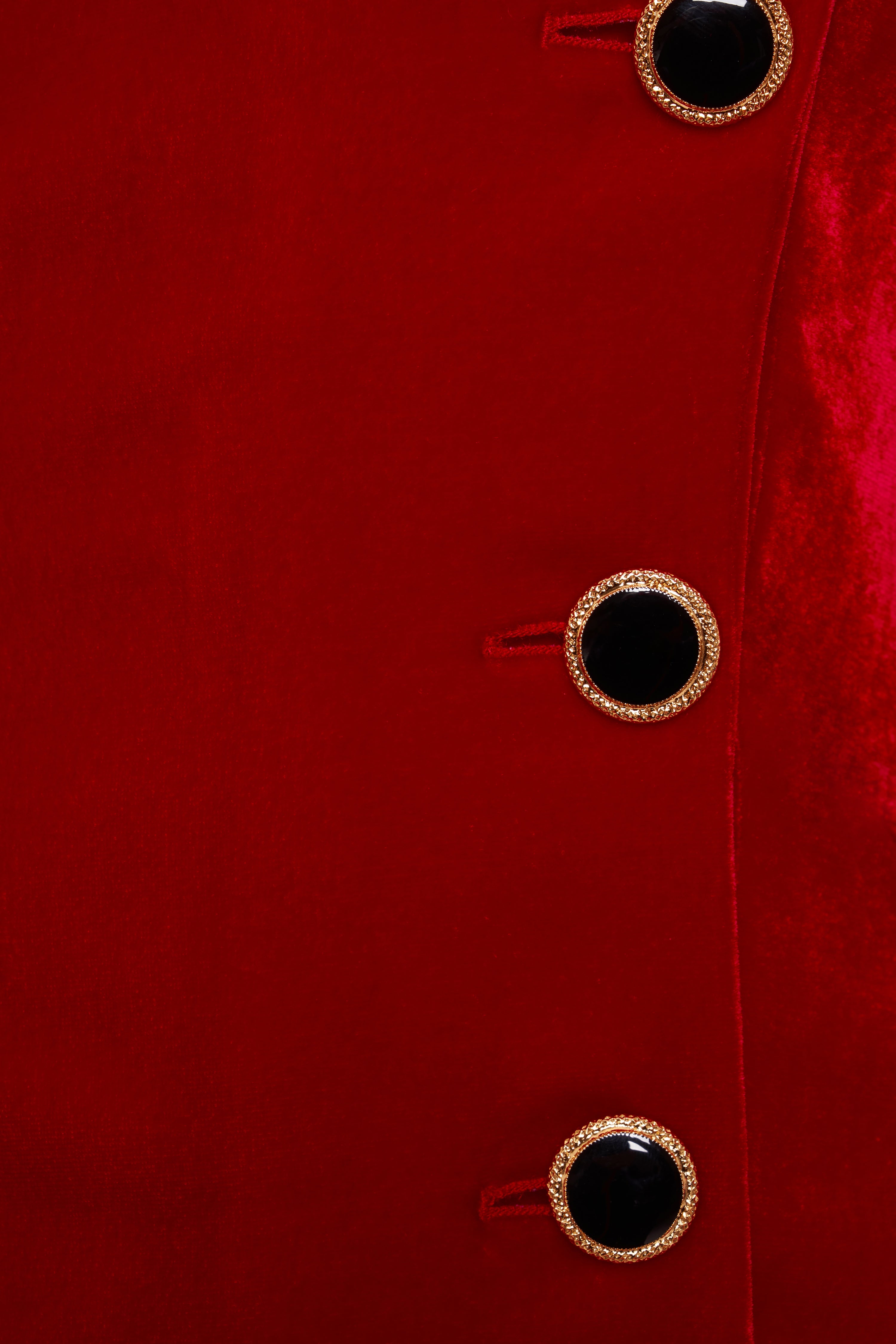 VELVET DRESS WITH BUTTONS - 3