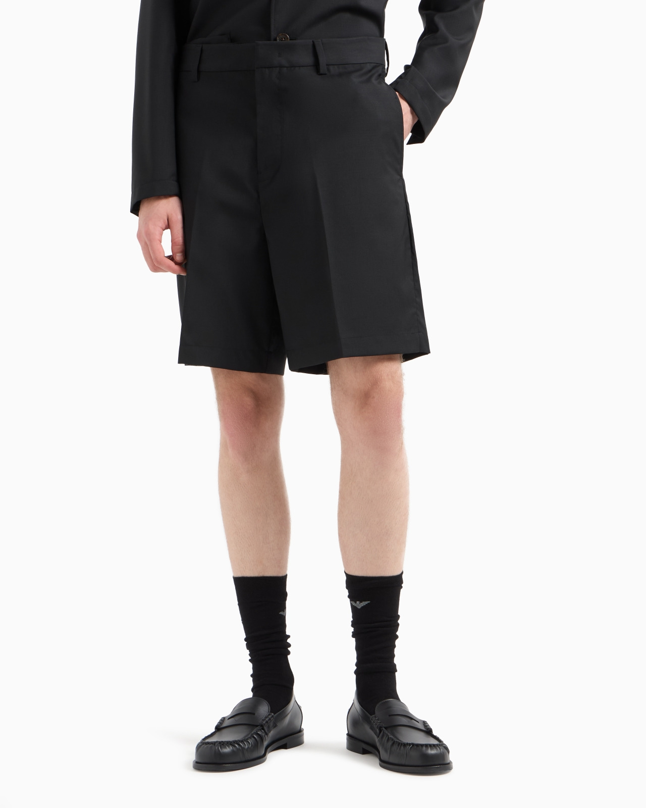 SUPER LIGHT WOOL BERMUDA SHORTS - 4