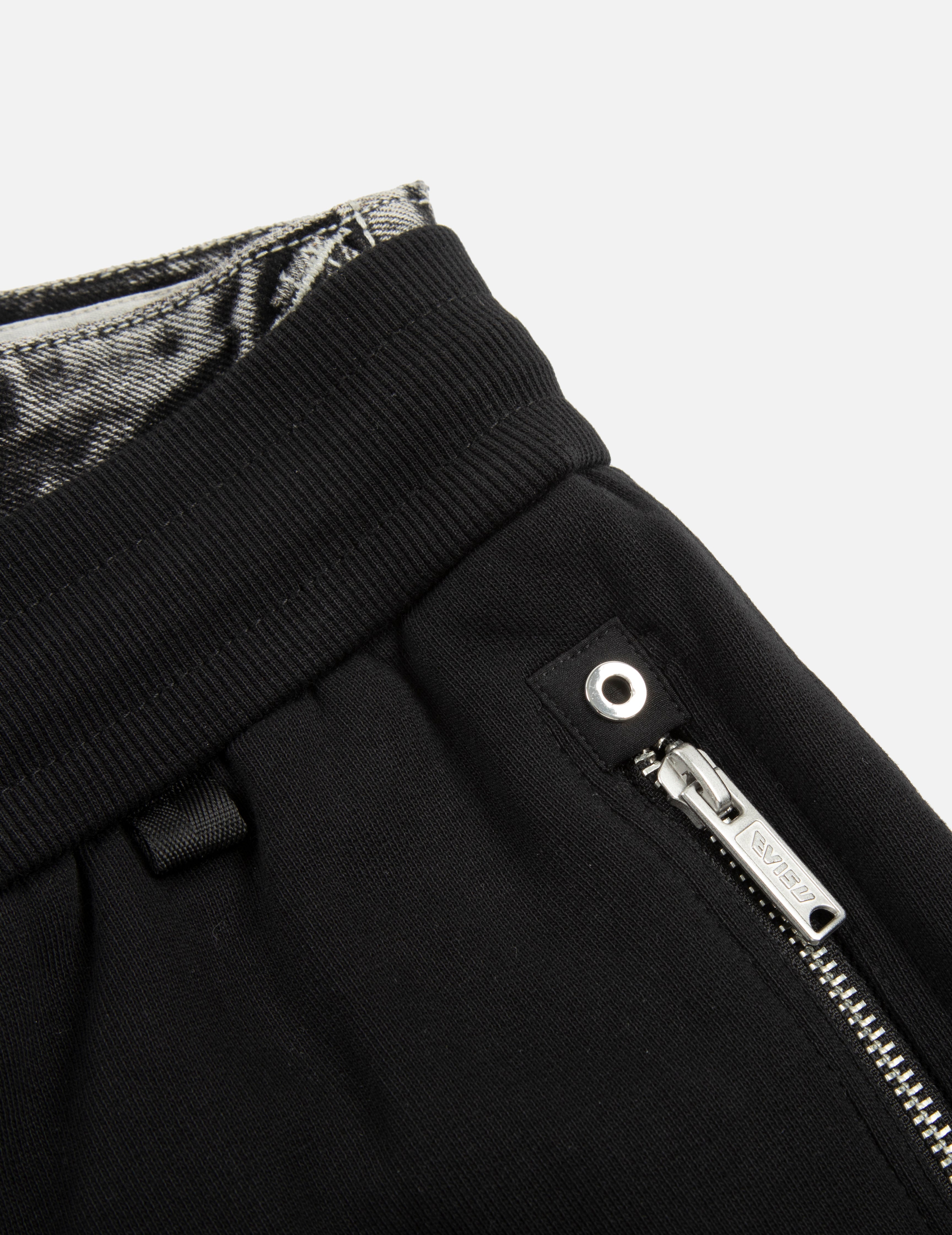 Seagull Print Double Layer Loose Fit Jeans - 5