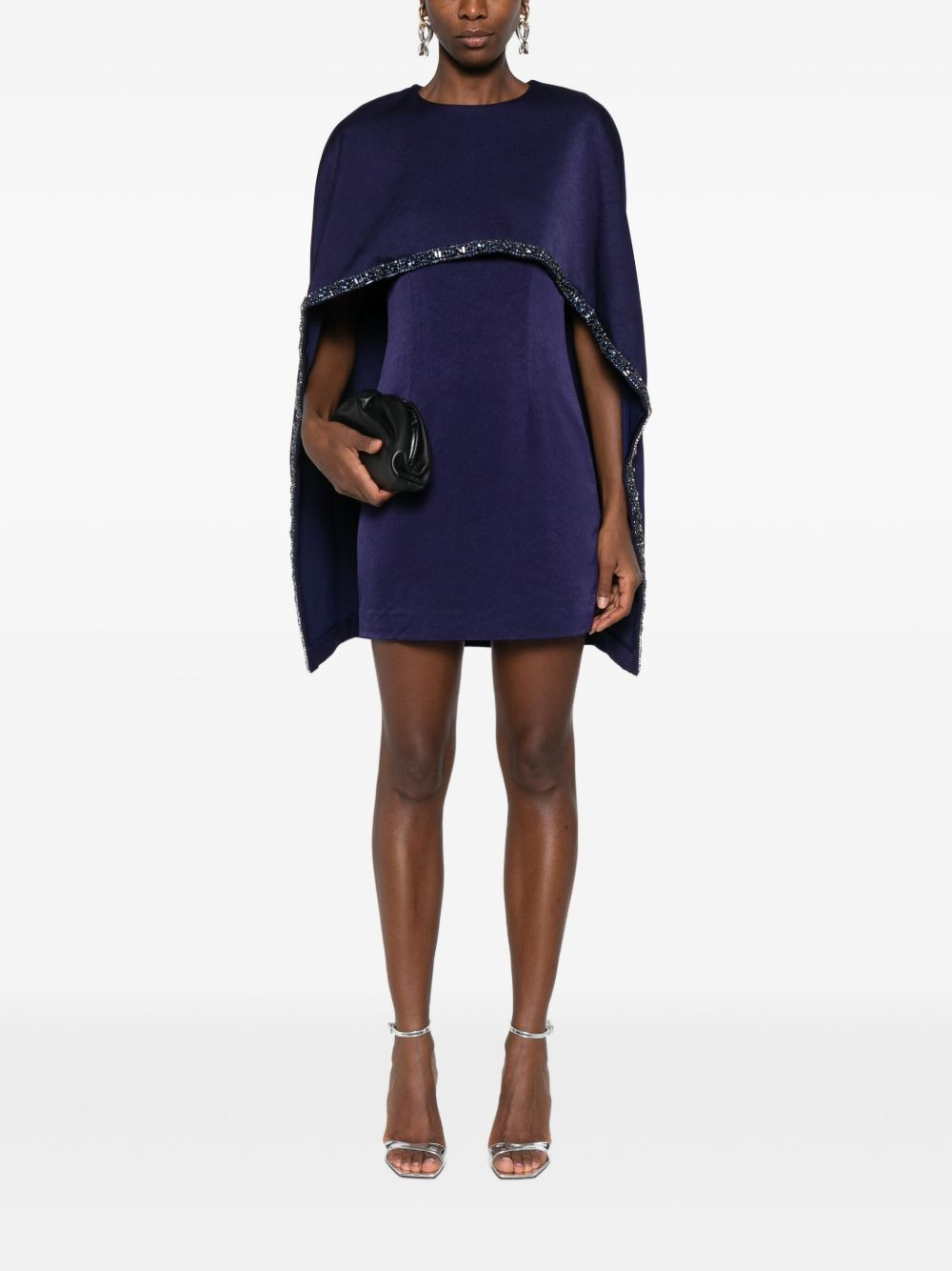 embellished cape dress - 2