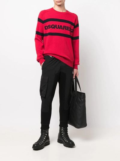 DSQUARED2 intarsia-knit logo jumper outlook