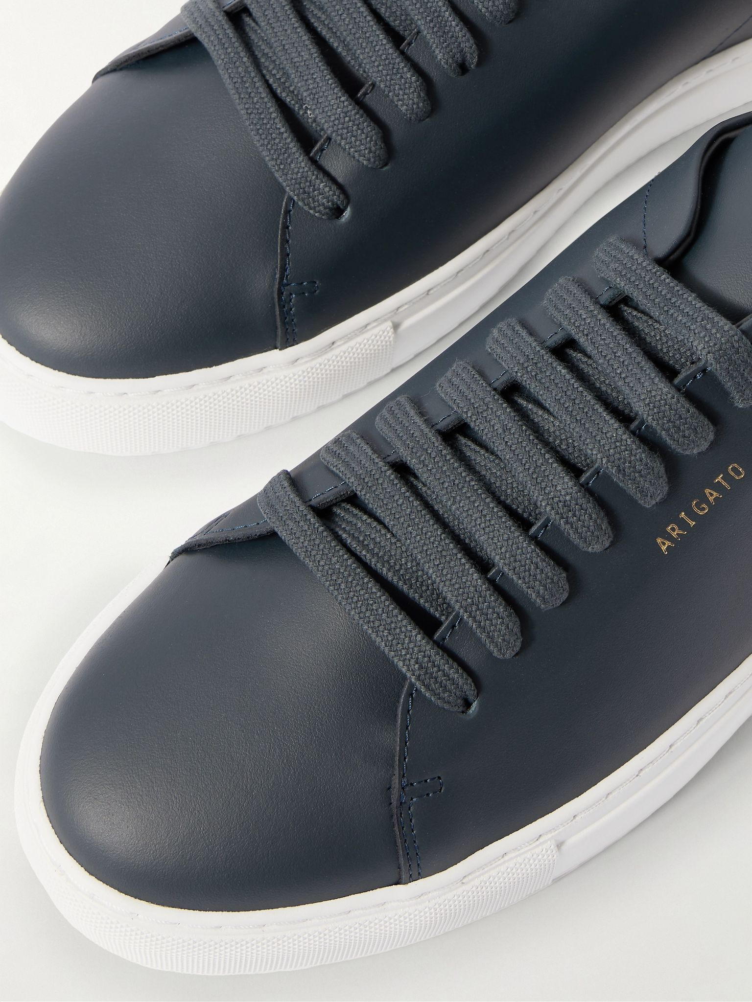 Clean 90 Suede-Trimmed Leather Sneakers Navy - 6
