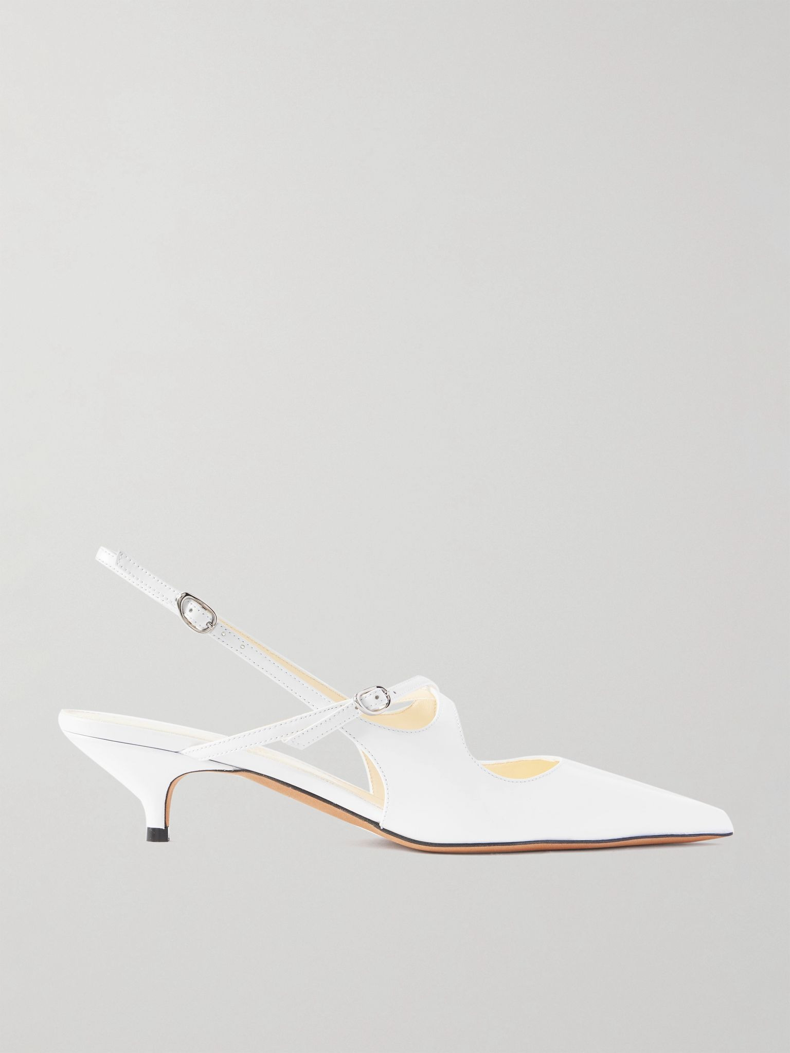 Slash leather slingback pumps White - 1